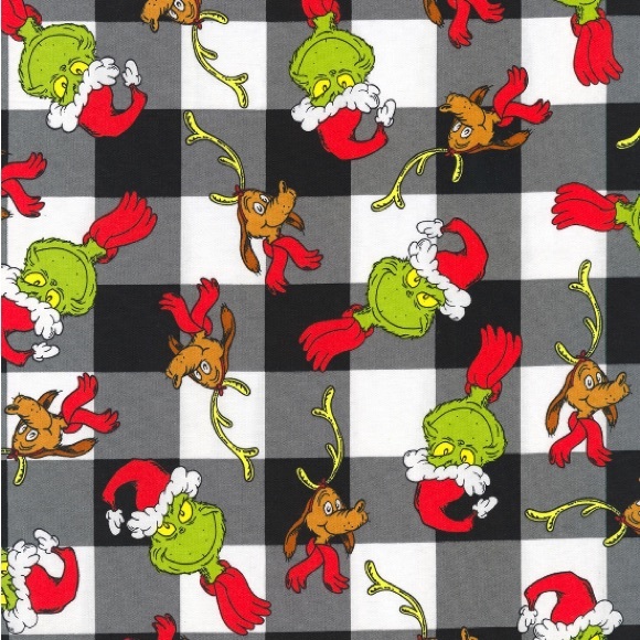 Grinch Inspired Knotted Bow Headband and Fabric Button Earrings - Picture 3 of 4